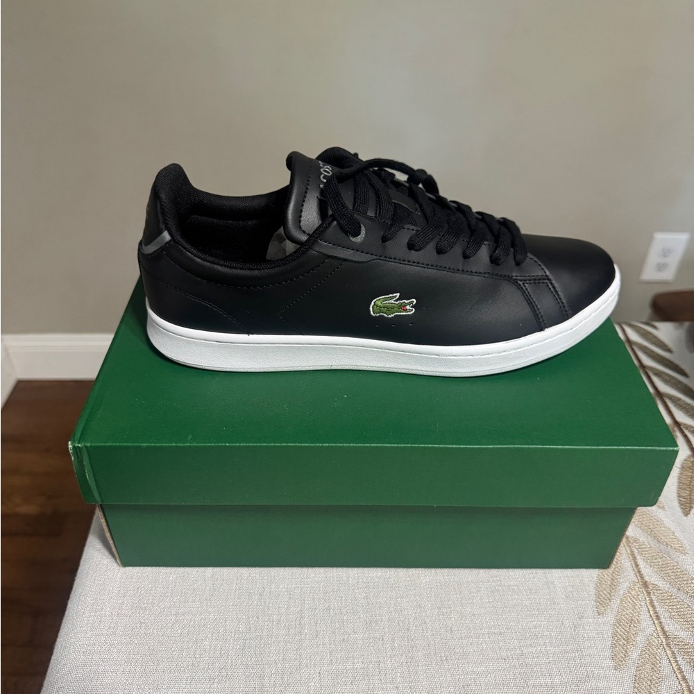 Lacoste Men's Black and White Sneakers
